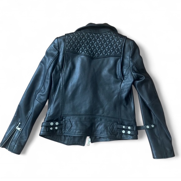 Marc New York Quilted Black Leather Jacket - Picture 3 of 4